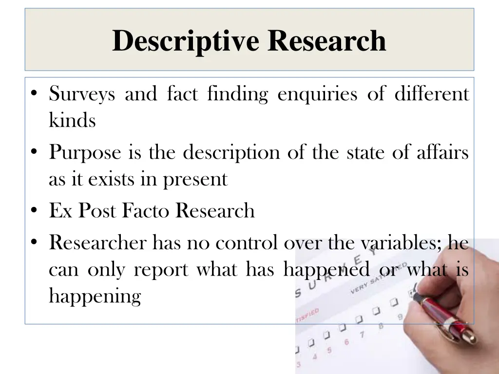 descriptive research