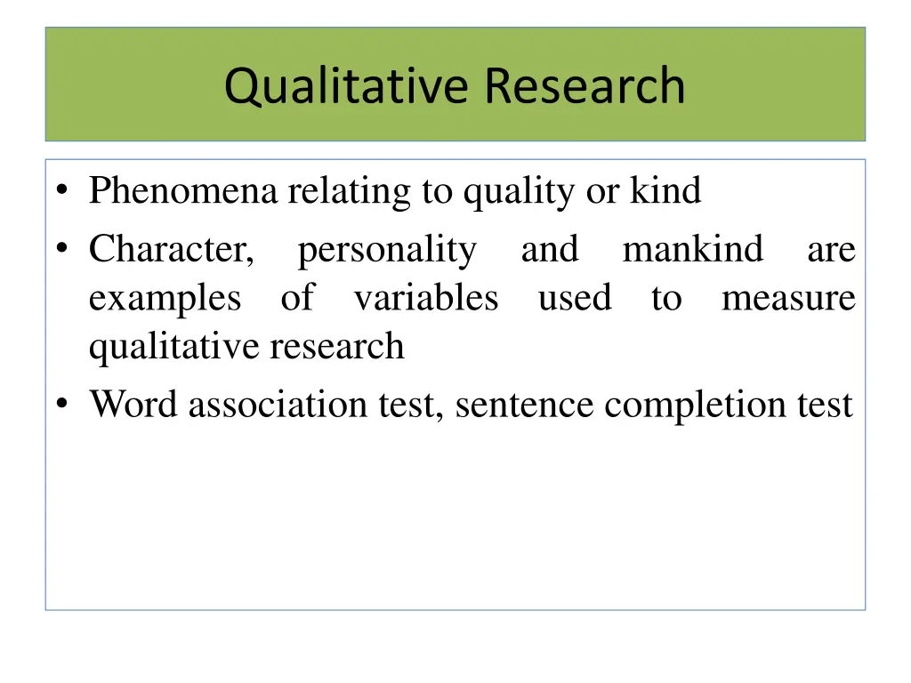 qualitative research