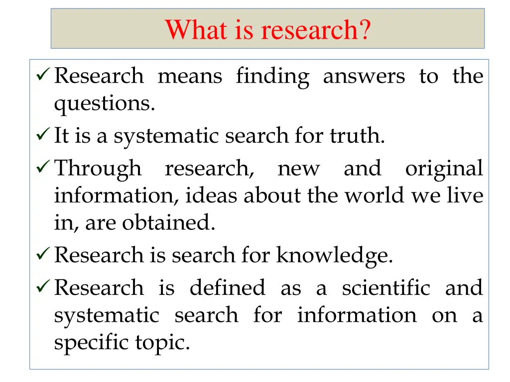 what is research