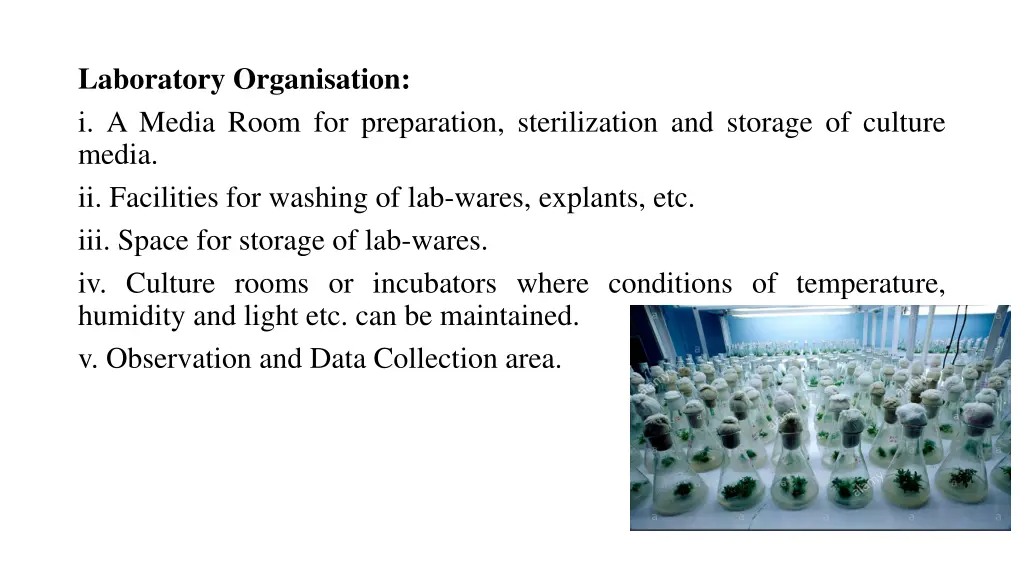 laboratory organisation i a media room