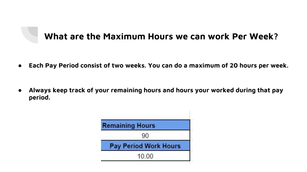 what are the maximum hours we can work per week