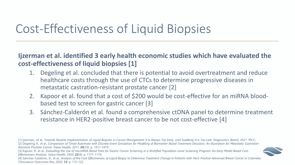 cost effectiveness of liquid biopsies