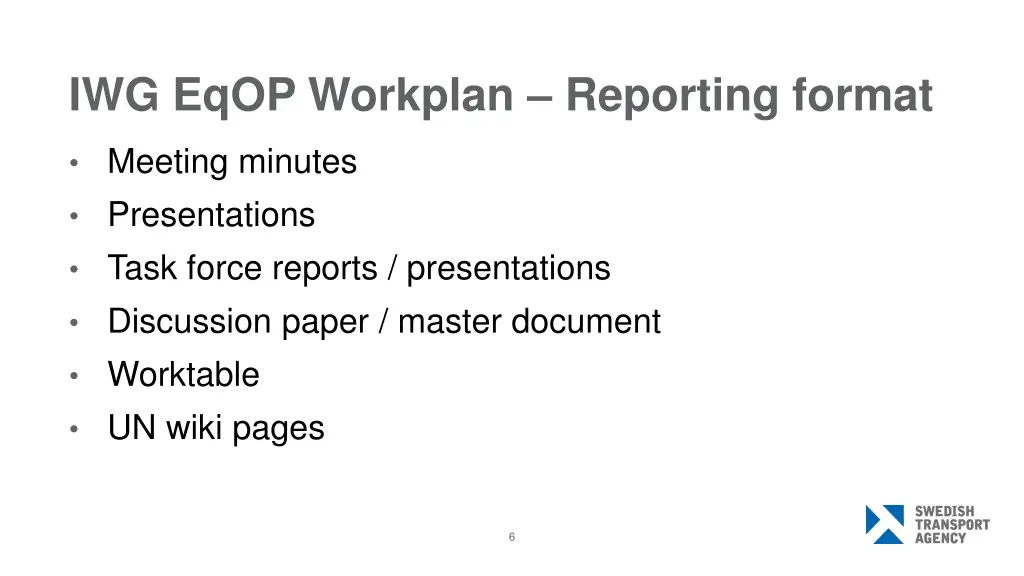 iwg eqop workplan reporting format