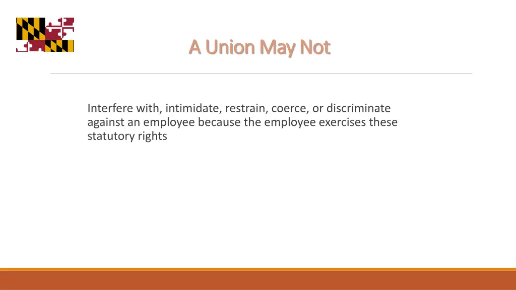 a union may not a union may not