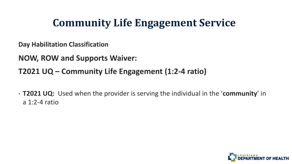 community life engagement service