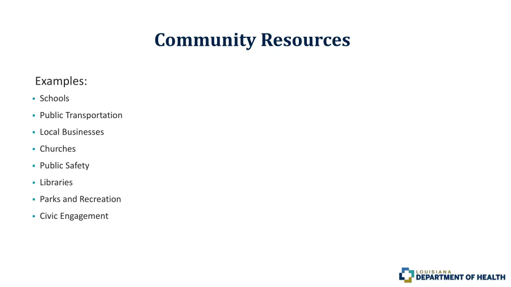 community resources