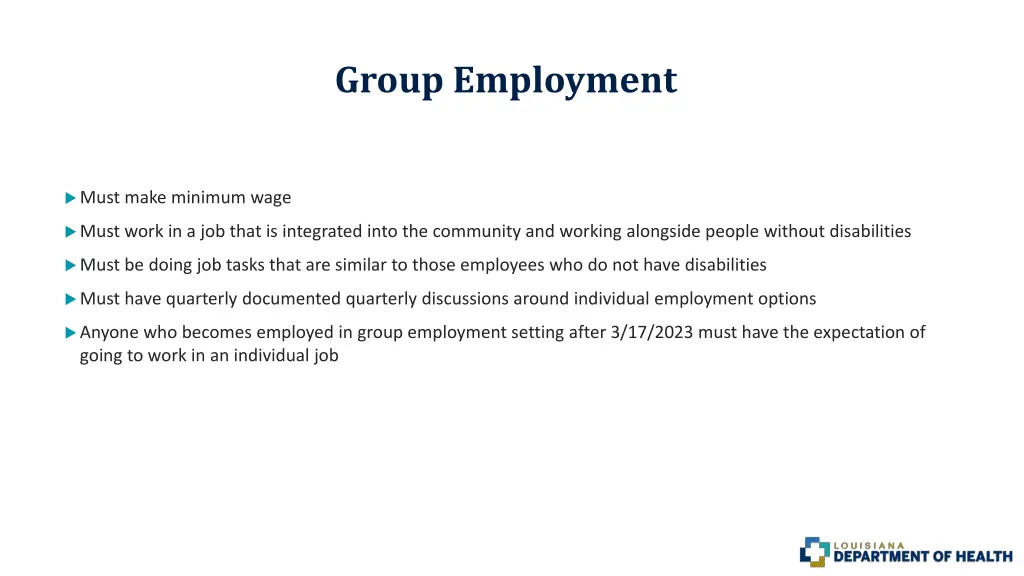 group employment