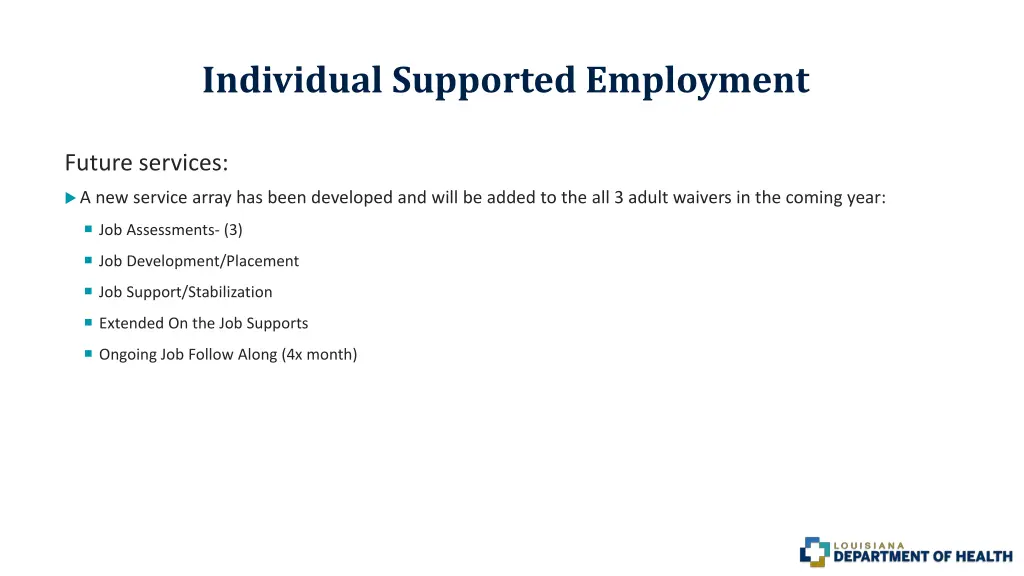 individual supported employment