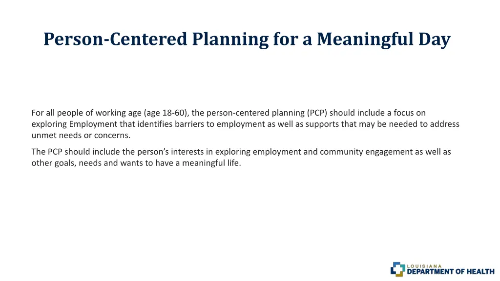 person centered planning for a meaningful day