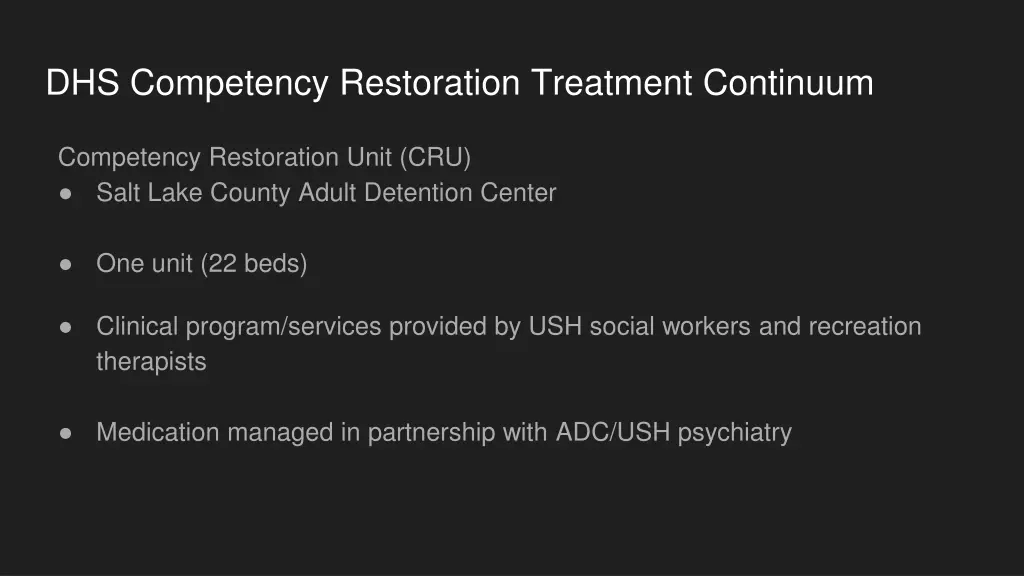 dhs competency restoration treatment continuum 1