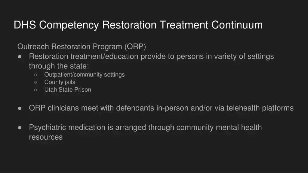 dhs competency restoration treatment continuum 2