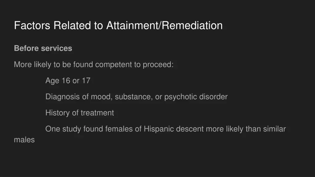 factors related to attainment remediation 1