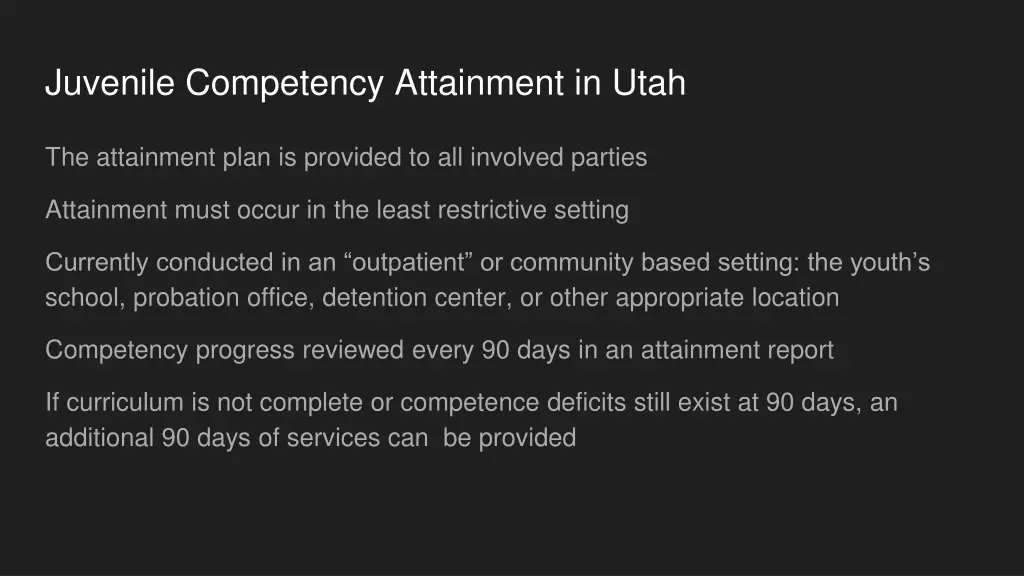 juvenile competency attainment in utah 5