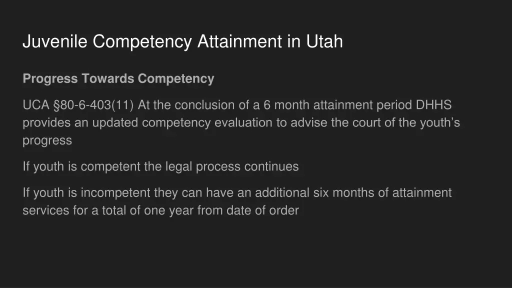 juvenile competency attainment in utah 7