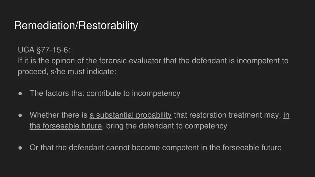 remediation restorability