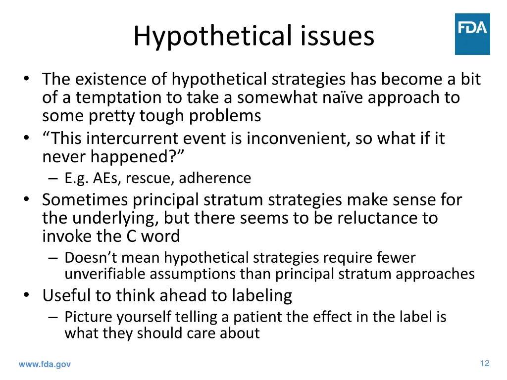 hypothetical issues