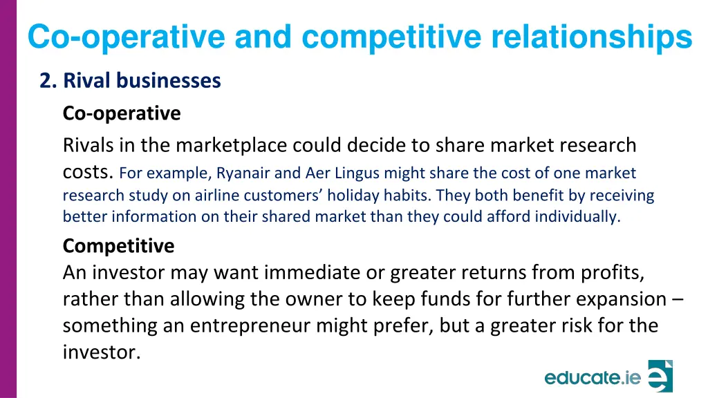 co operative and competitive relationships 1