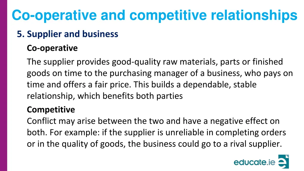 co operative and competitive relationships 4