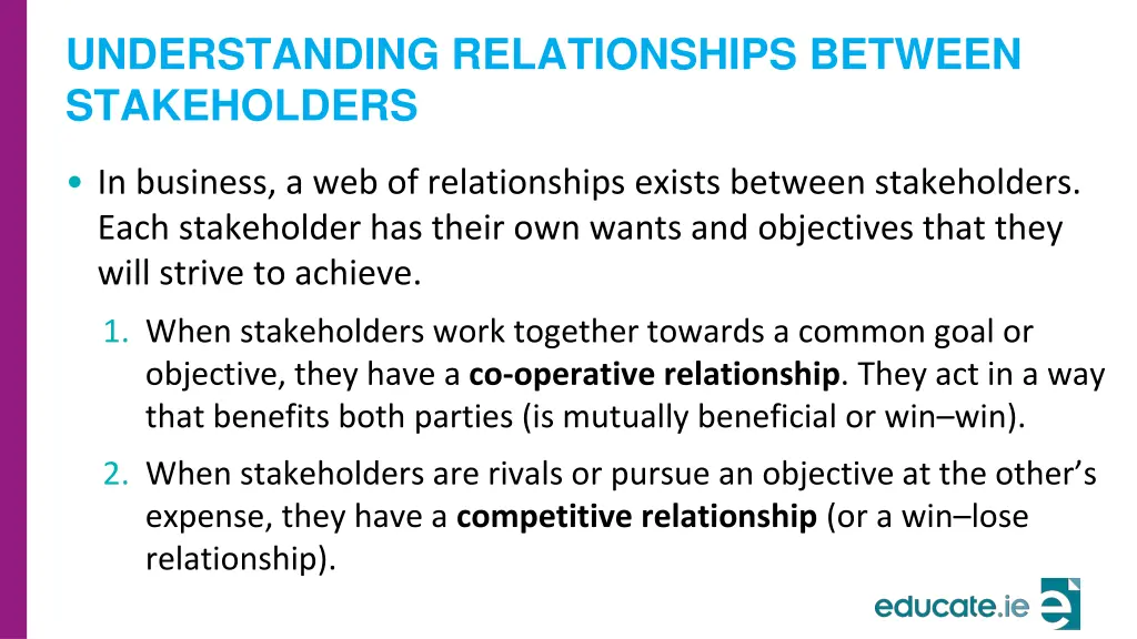 understanding relationships between stakeholders 2