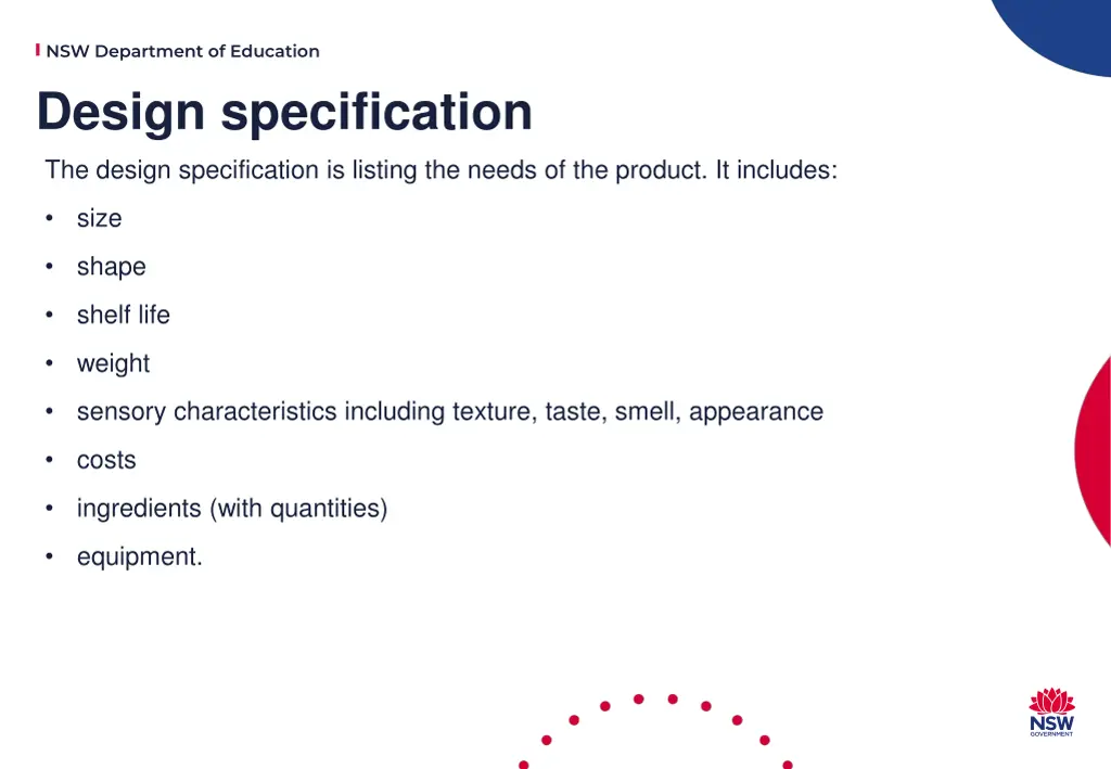 nsw department of education design specification