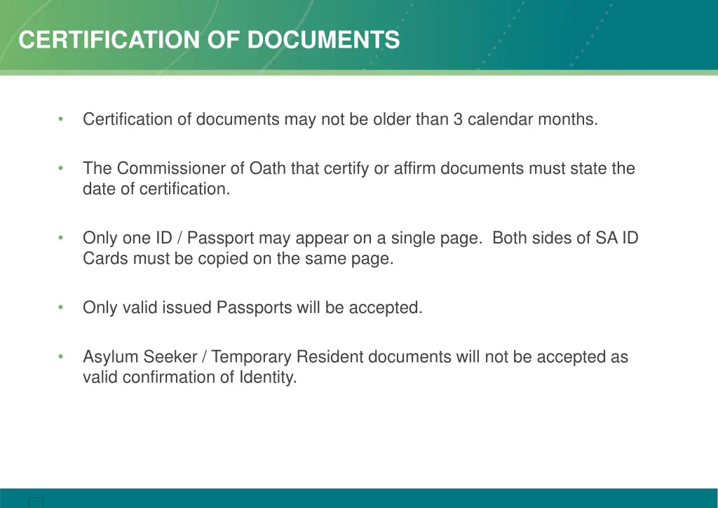 certification of documents