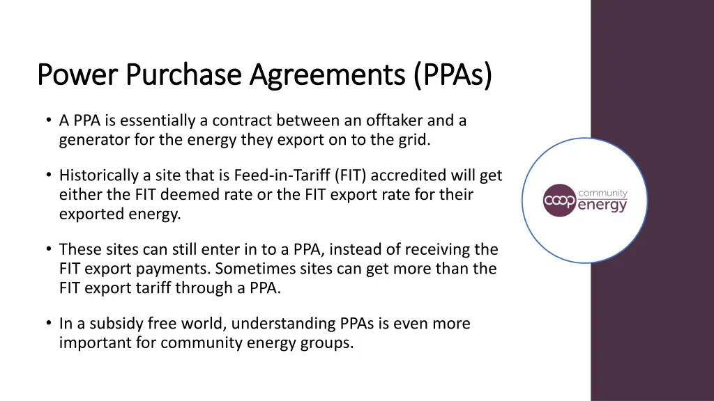 power purchase agreements ppas power purchase