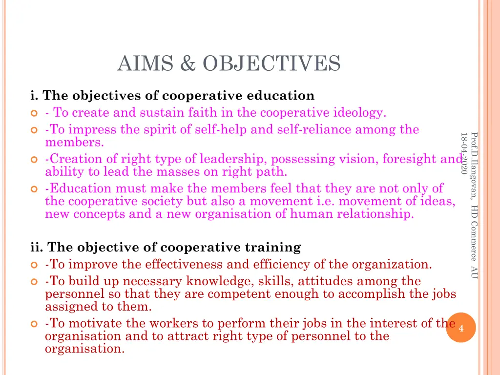 aims objectives