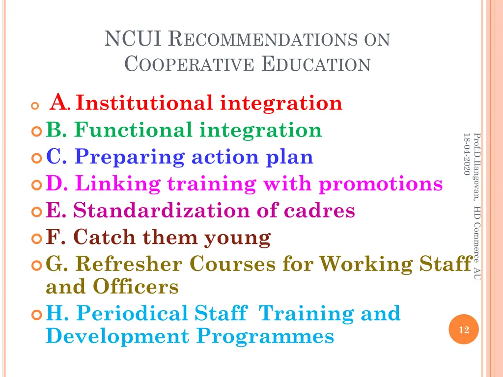 ncui r ecommendations on c ooperative e ducation