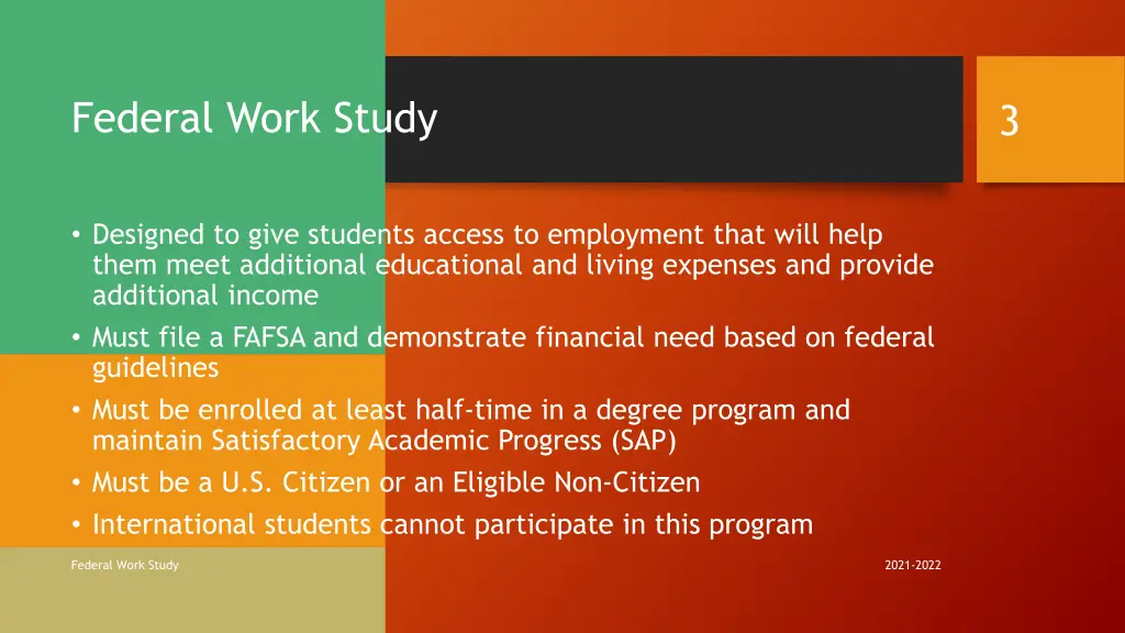 federal work study