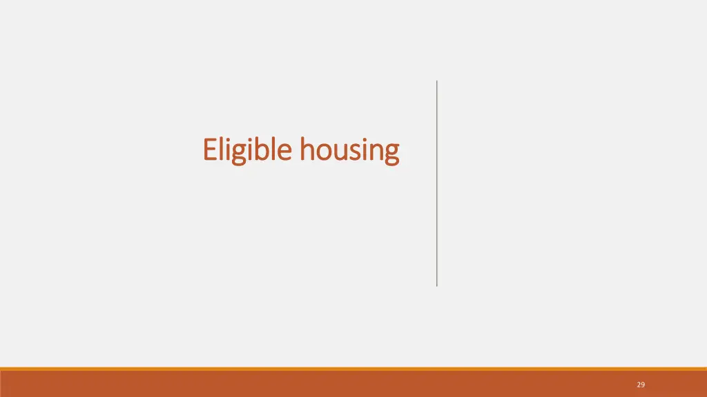 eligible housing eligible housing