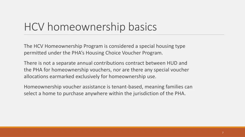 hcv homeownership basics