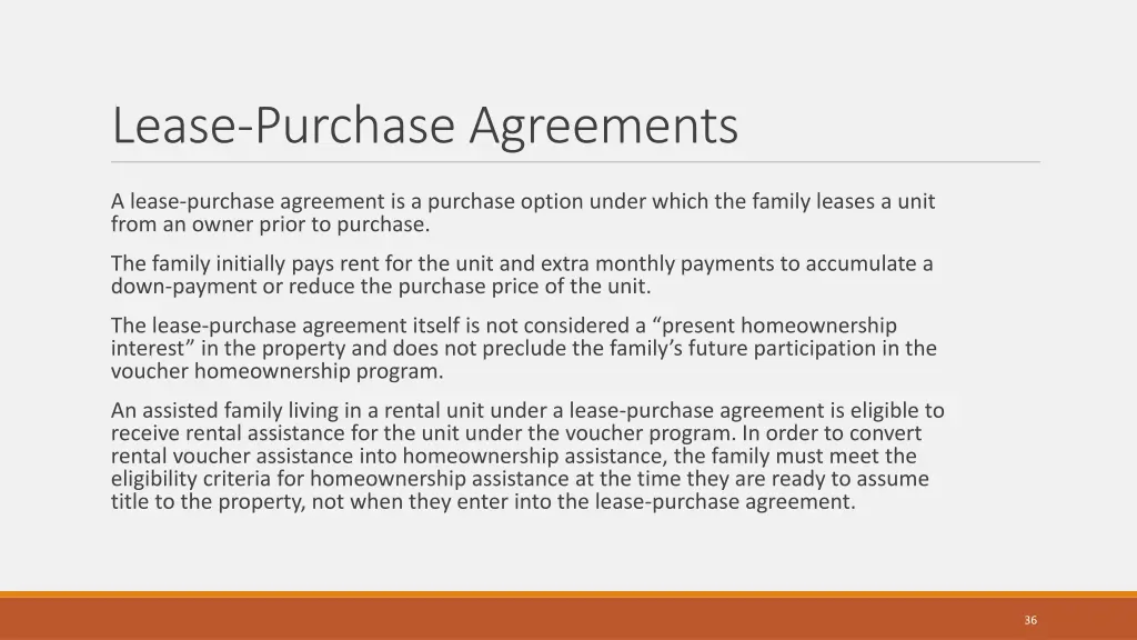 lease purchase agreements