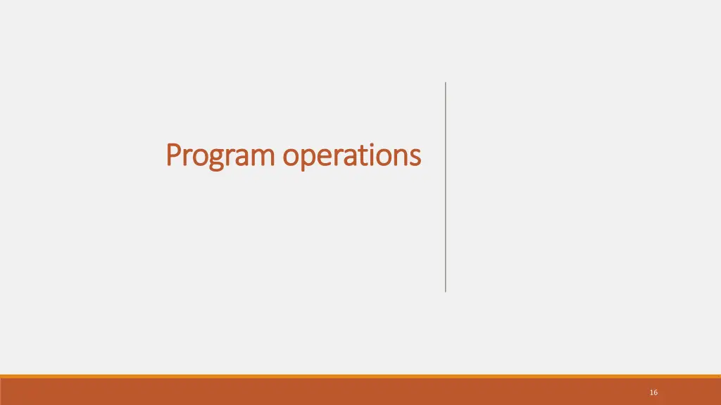 program operations program operations