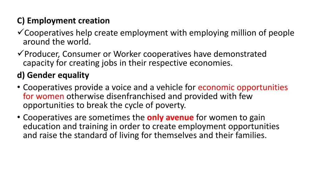 c employment creation cooperatives help create