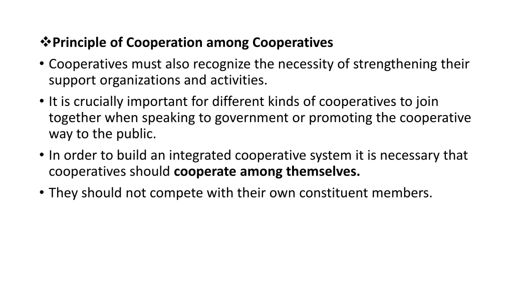 principle of cooperation among cooperatives