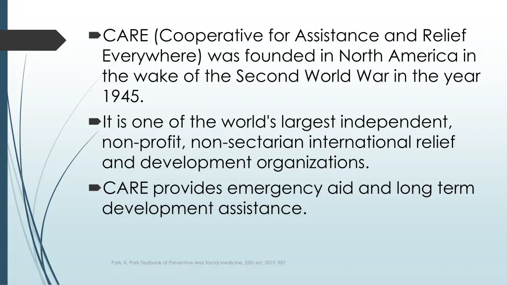 care cooperative for assistance and relief