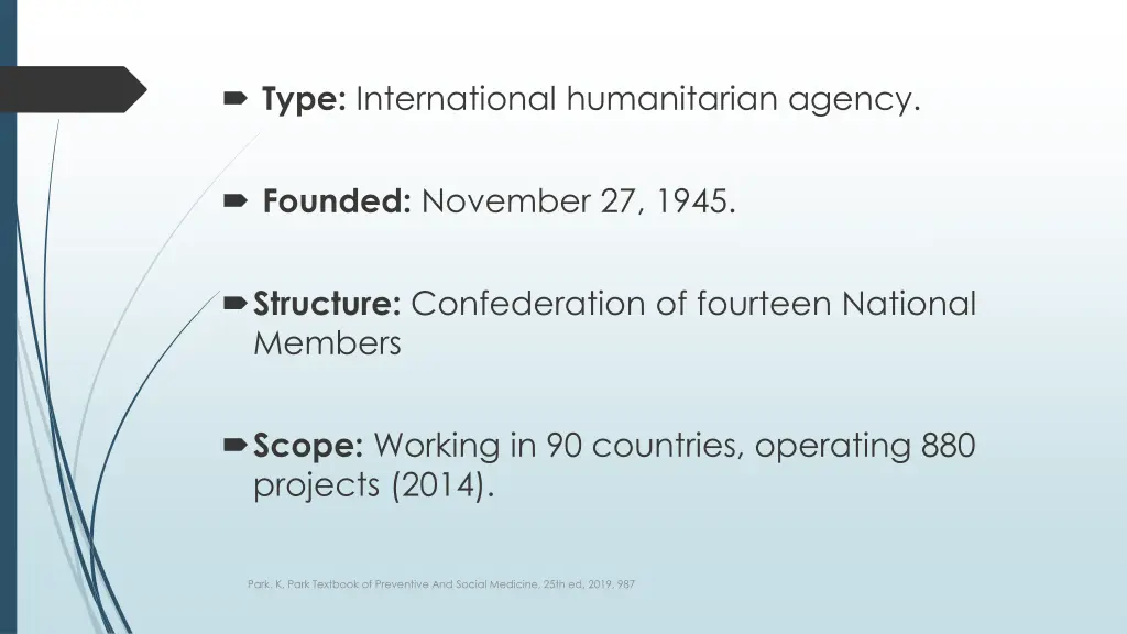 type international humanitarian agency