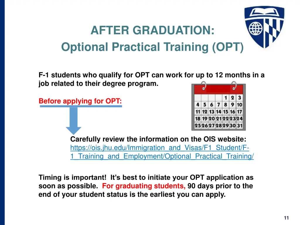 after graduation optional practical training opt