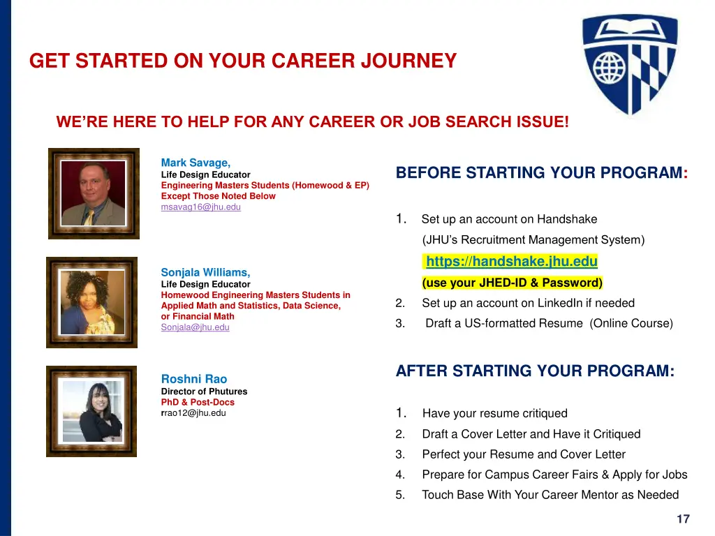 get started on your career journey