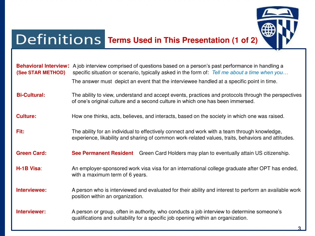 terms used in this presentation 1 of 2