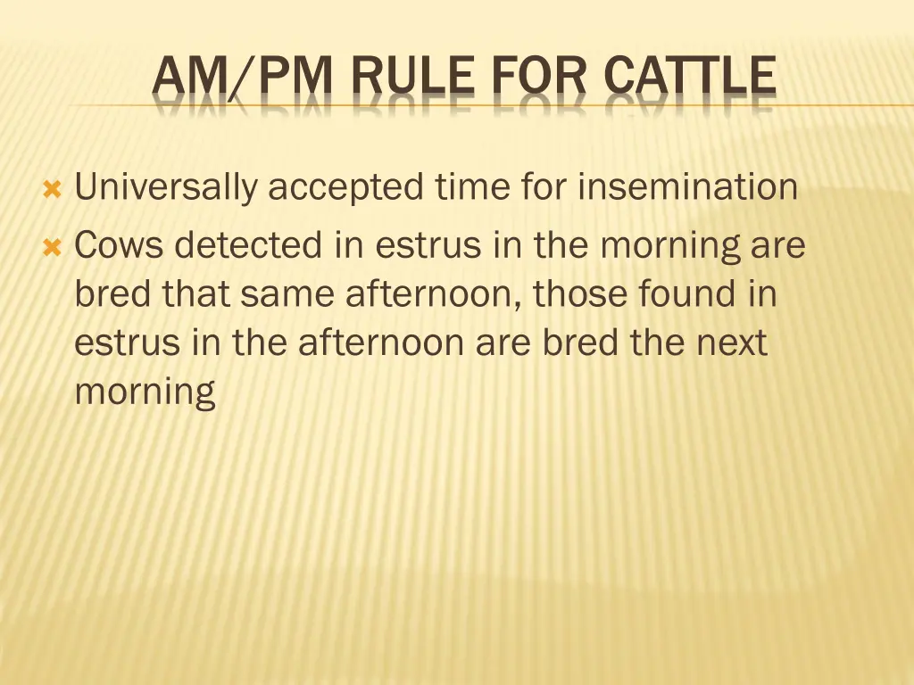 am pm rule for cattle