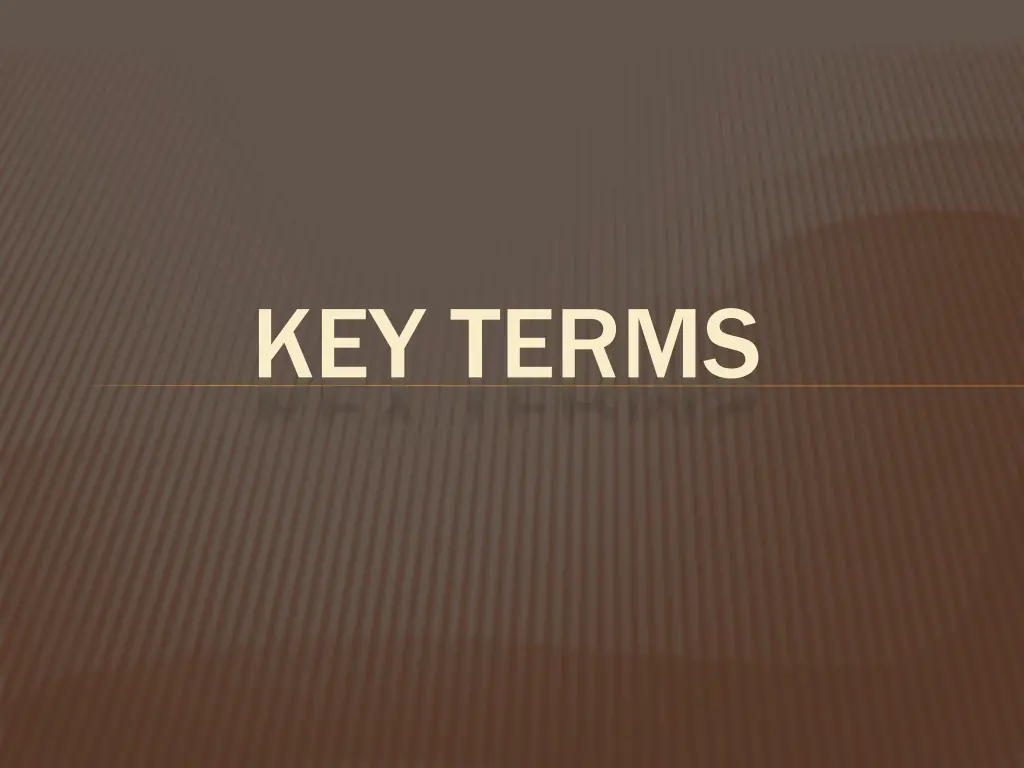 key terms