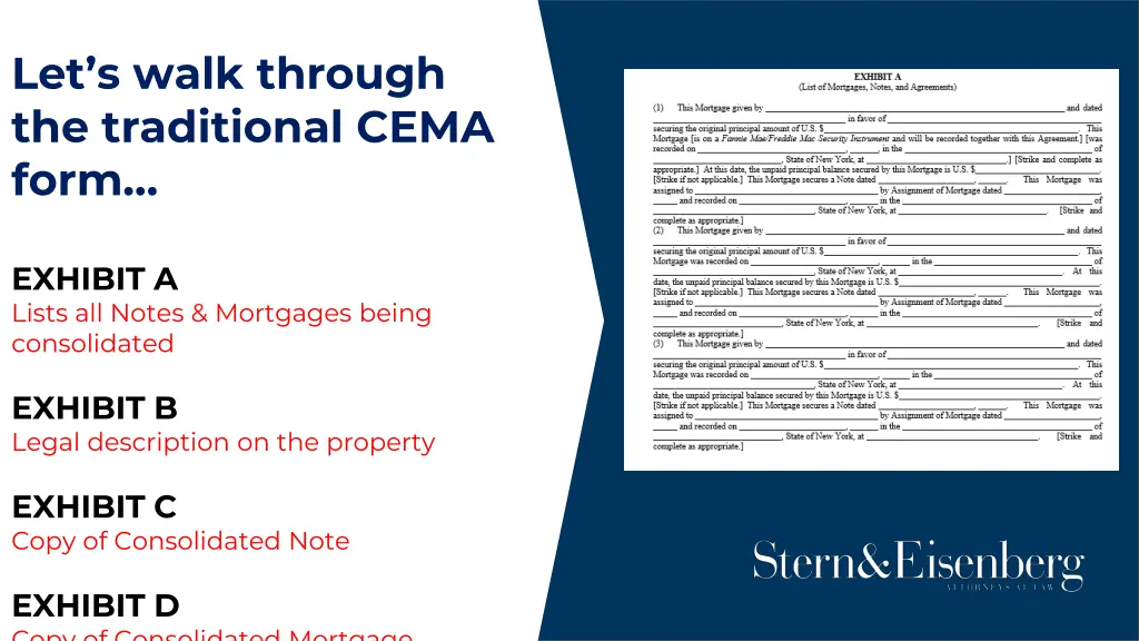 let s walk through the traditional cema form 1