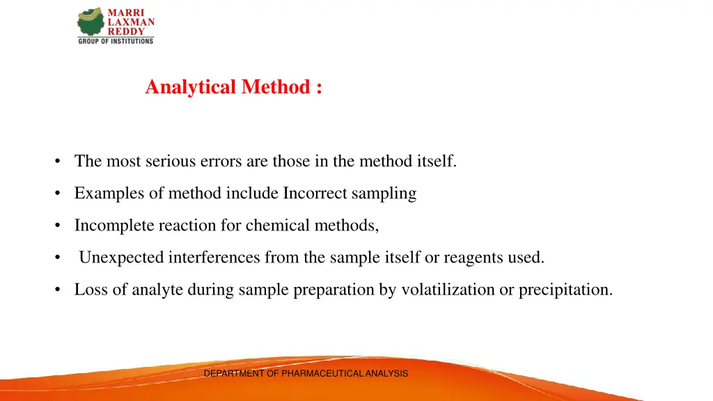 analytical method