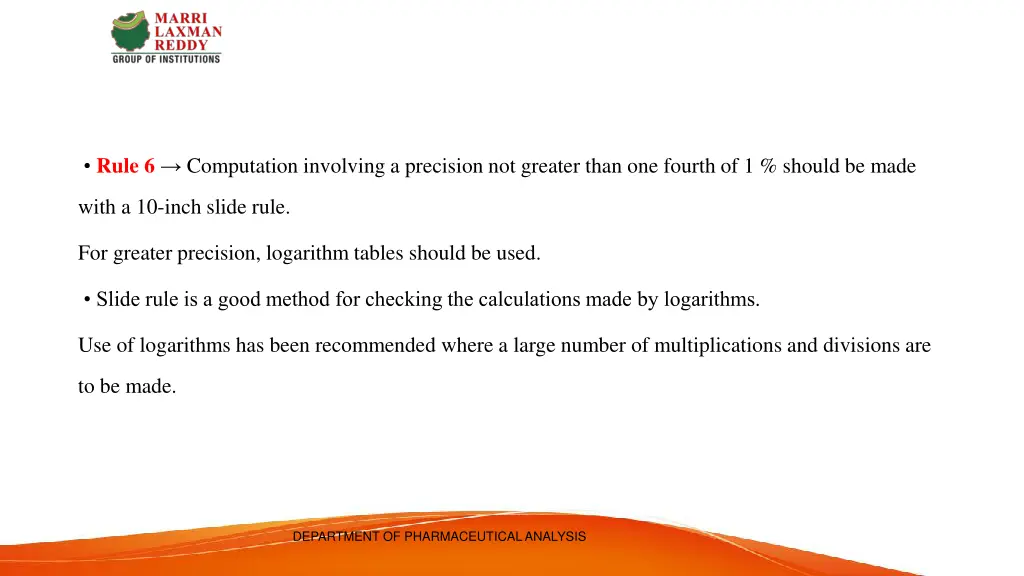 rule 6 computation involving a precision