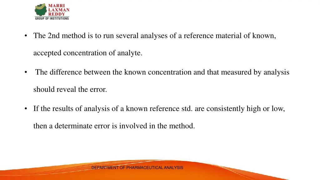 the 2nd method is to run several analyses