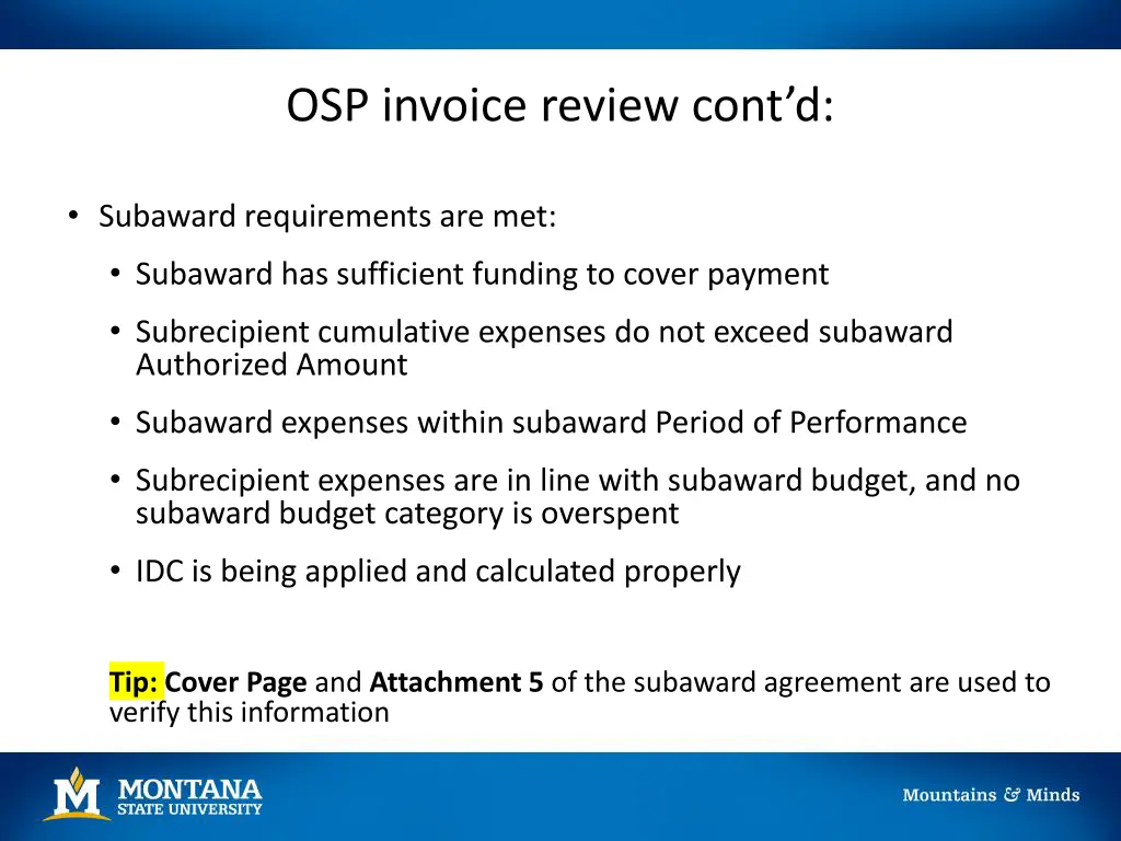 osp invoice review cont d