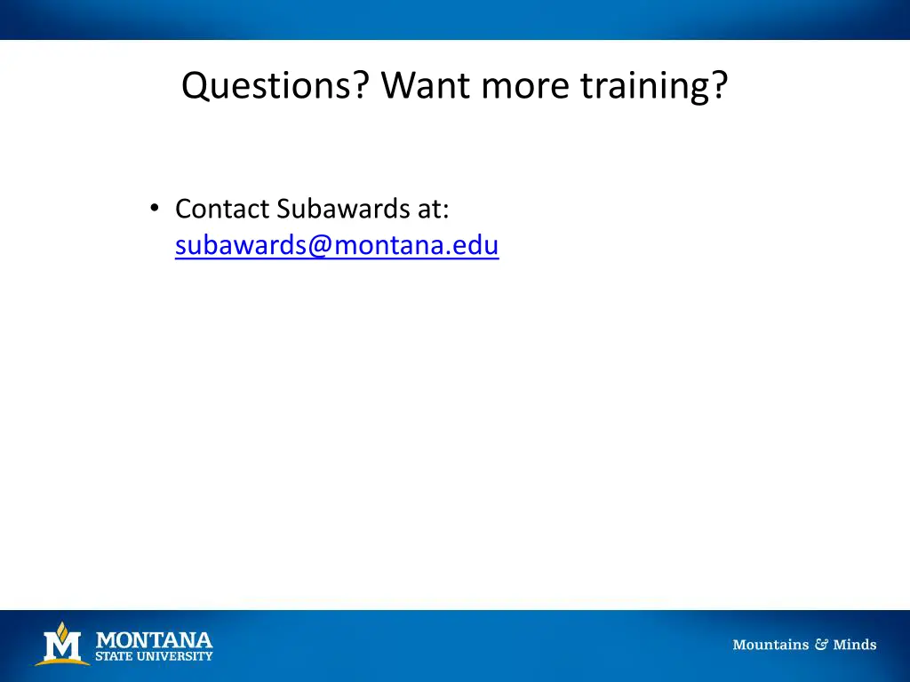 questions want more training