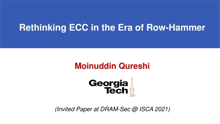 rethinking ecc in the era of row hammer