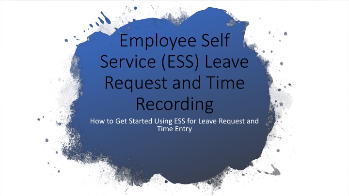 employee self service ess leave request and time